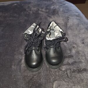 TIMBERLAND Toddler Black Combat Boots